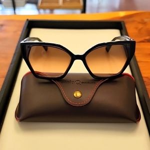 Etnia Barcelona Sunglasses, Mambo No. 3, Black frame, HD brown gradient lens